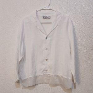 Chico's White Button-Up Blouse
